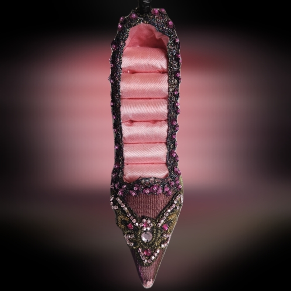 #J28 Fashion Jewelry High Heel Shoe Ring & Necklace Display Stand Organizer - Picture 7 of 14